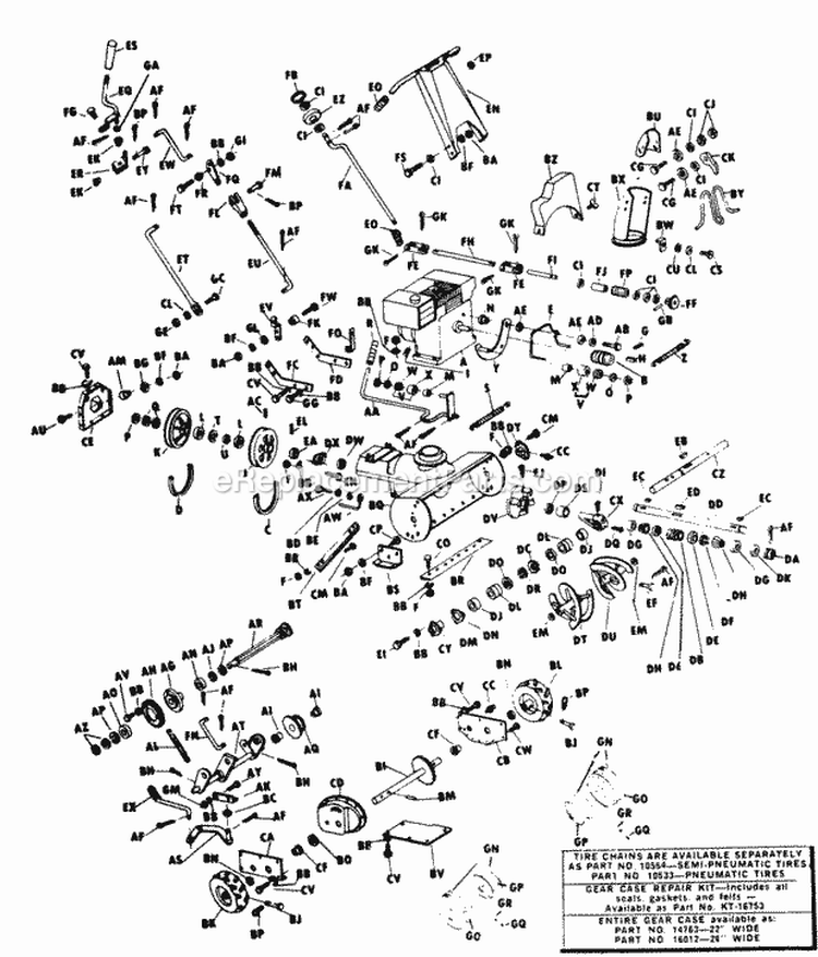 Models 2680, 2650 Snowblower Diagram and Parts List for 2680 100000001-199999999 - 1971 Lawn Boy Snow Blower